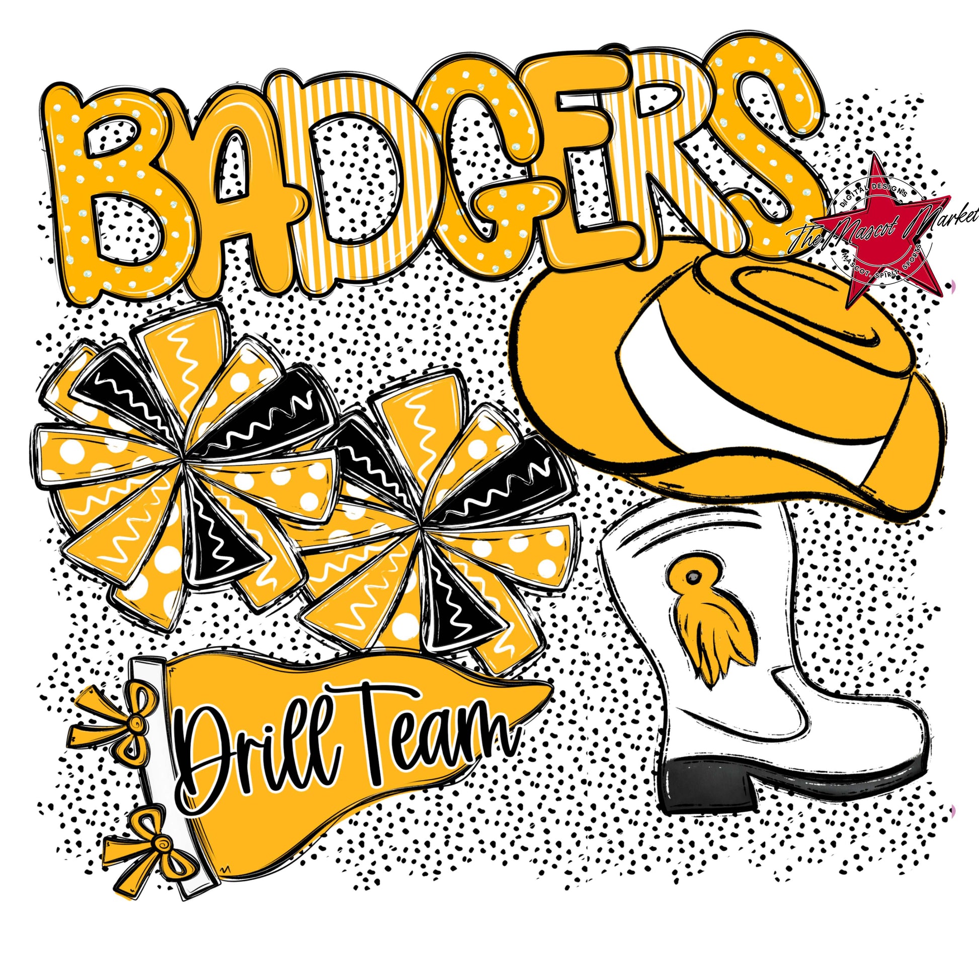 Badgers Drillteam Spirit-Yellow