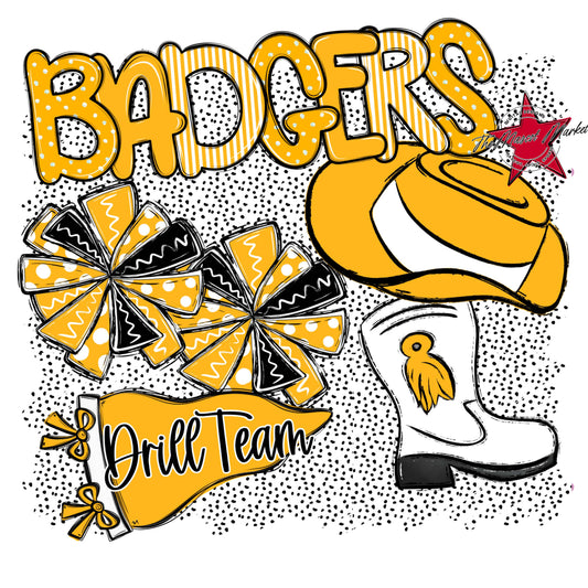 Badgers Drillteam Spirit-Yellow