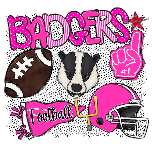 Badgers Football Spirit-Pink