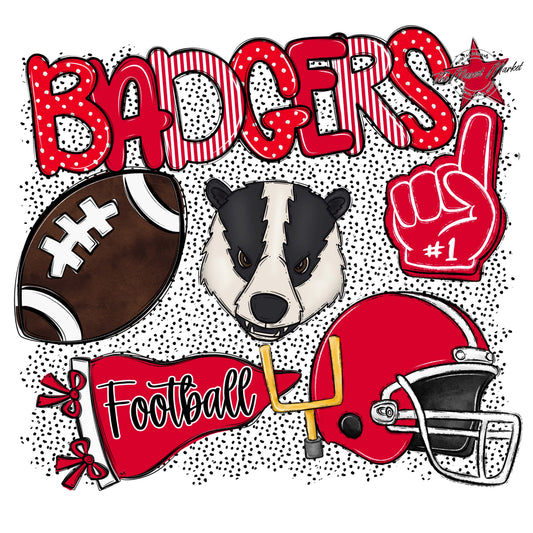 Badgers Football Spirit-Red