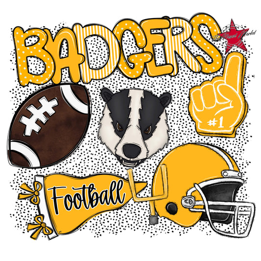 Badgers Football Spirit-Yellow