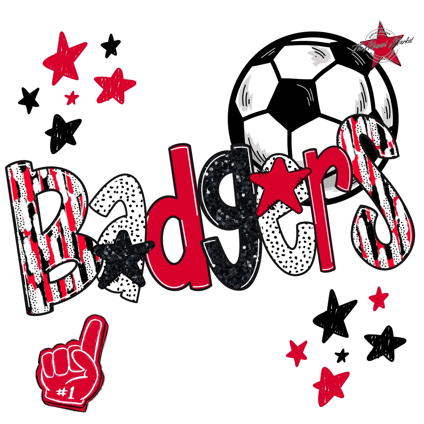Badgers Soccer Scrape-Red