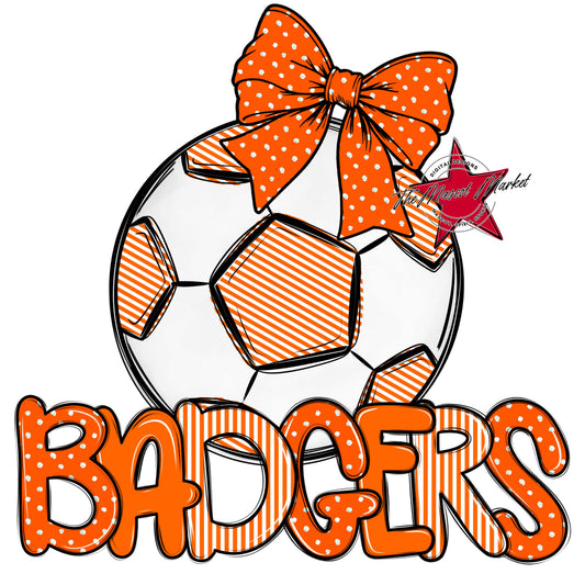 Badgers Soccer Spirit Design-Orange