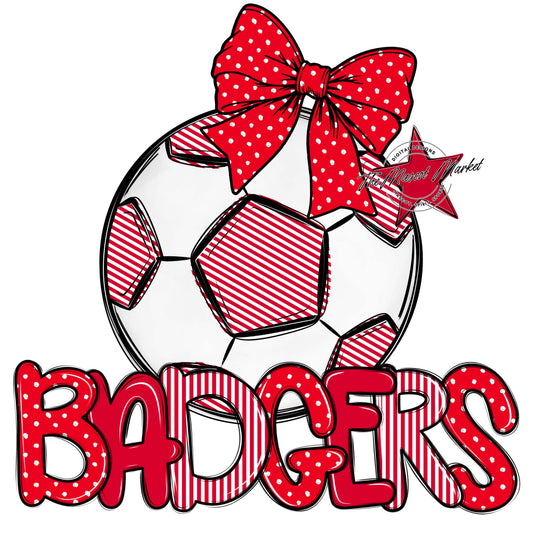 Badgers Soccer Spirit Design-Red