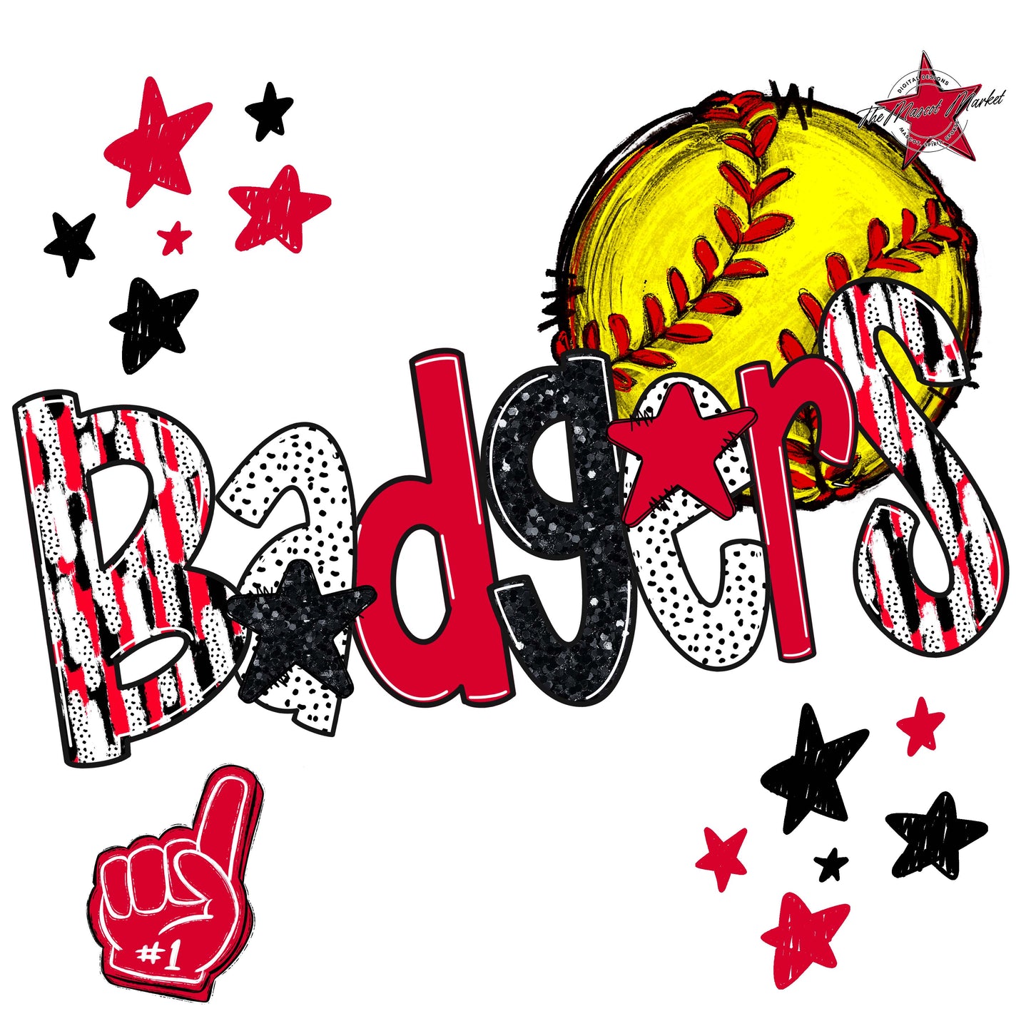 Badgers Softball Scrape-Red
