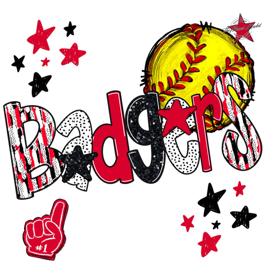 Badgers Softball Scrape-Red