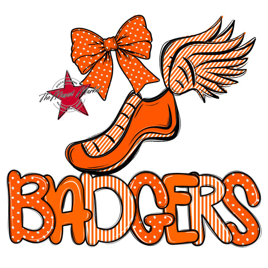 Badgers Track Spirit Design-Orange