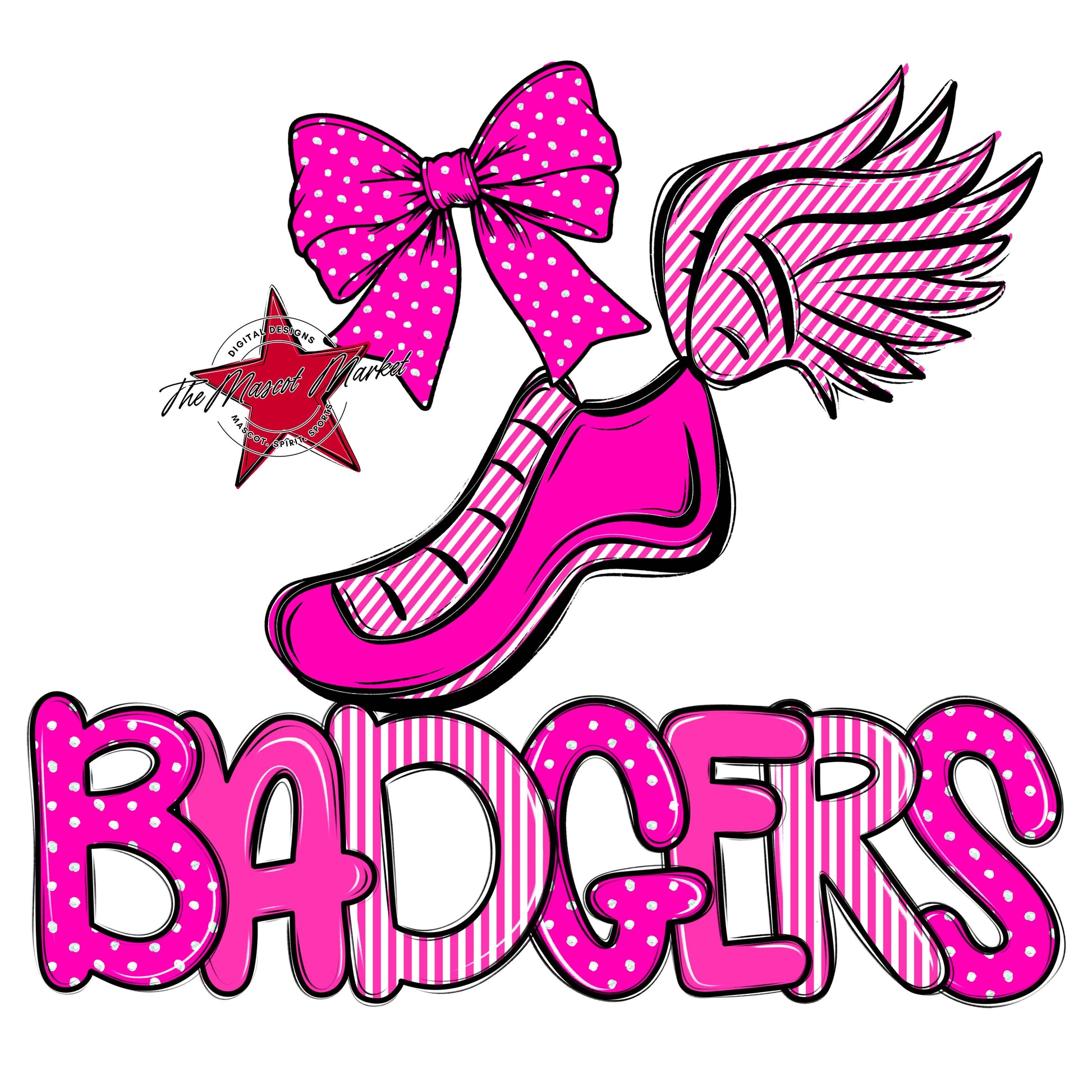 Badgers Track Spirit Design-Pink