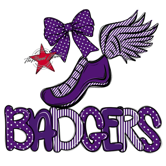 Badgers Track Spirit Design-Purple