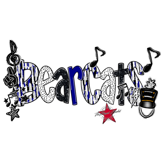 Bearcats Band Scrape-Blue