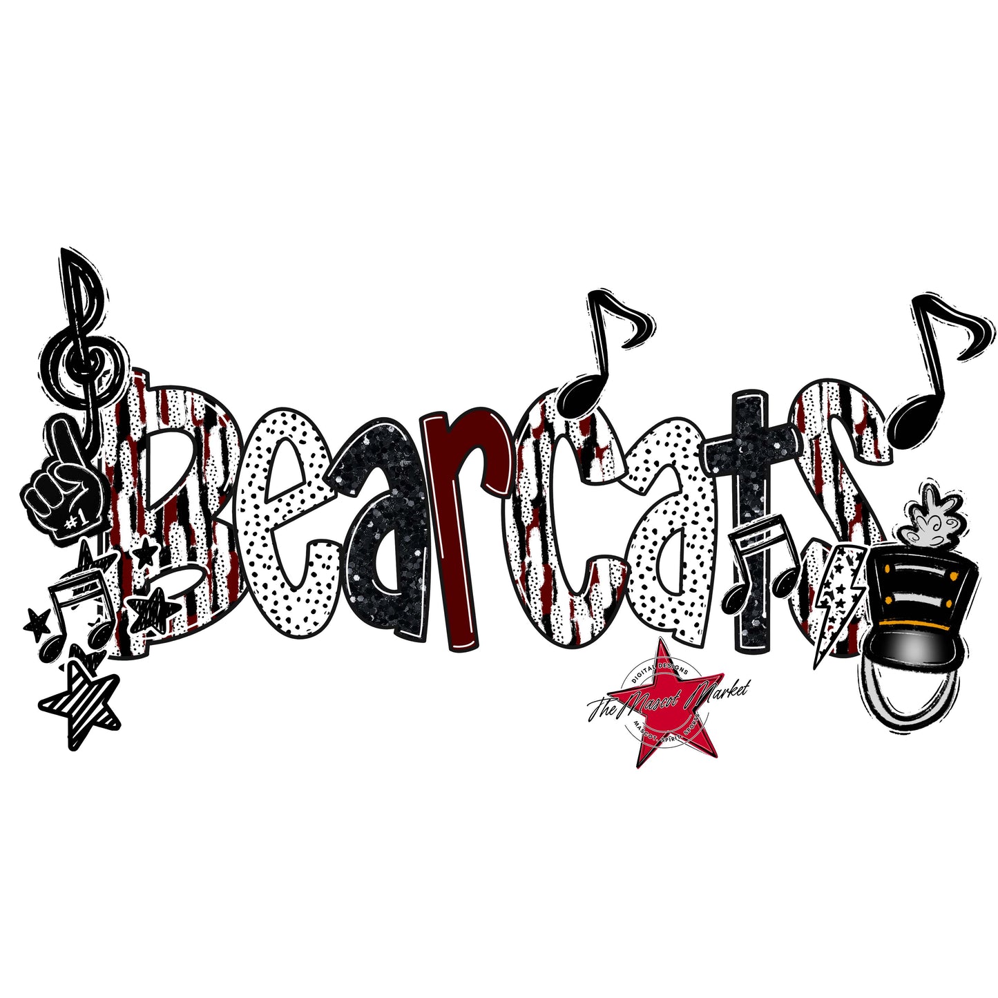 Bearcats Band Scrape-Maroon