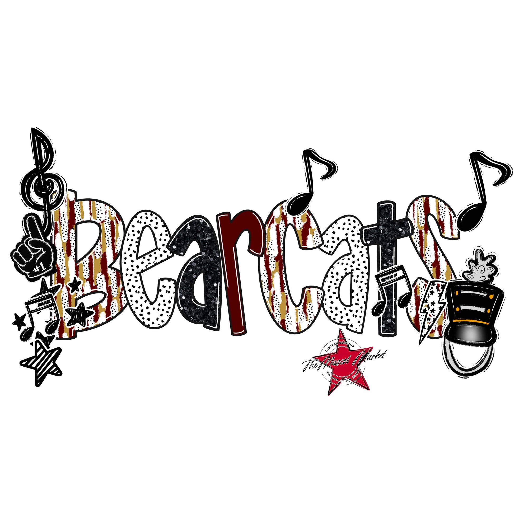 Bearcats Band Scrape-Maroon & Gold