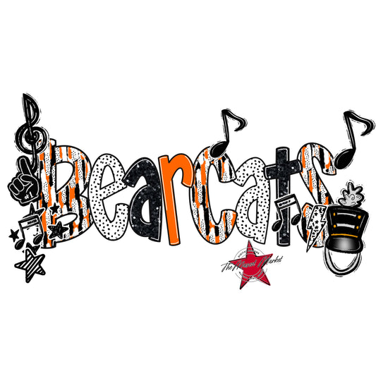 Bearcats Band Scrape-Orange
