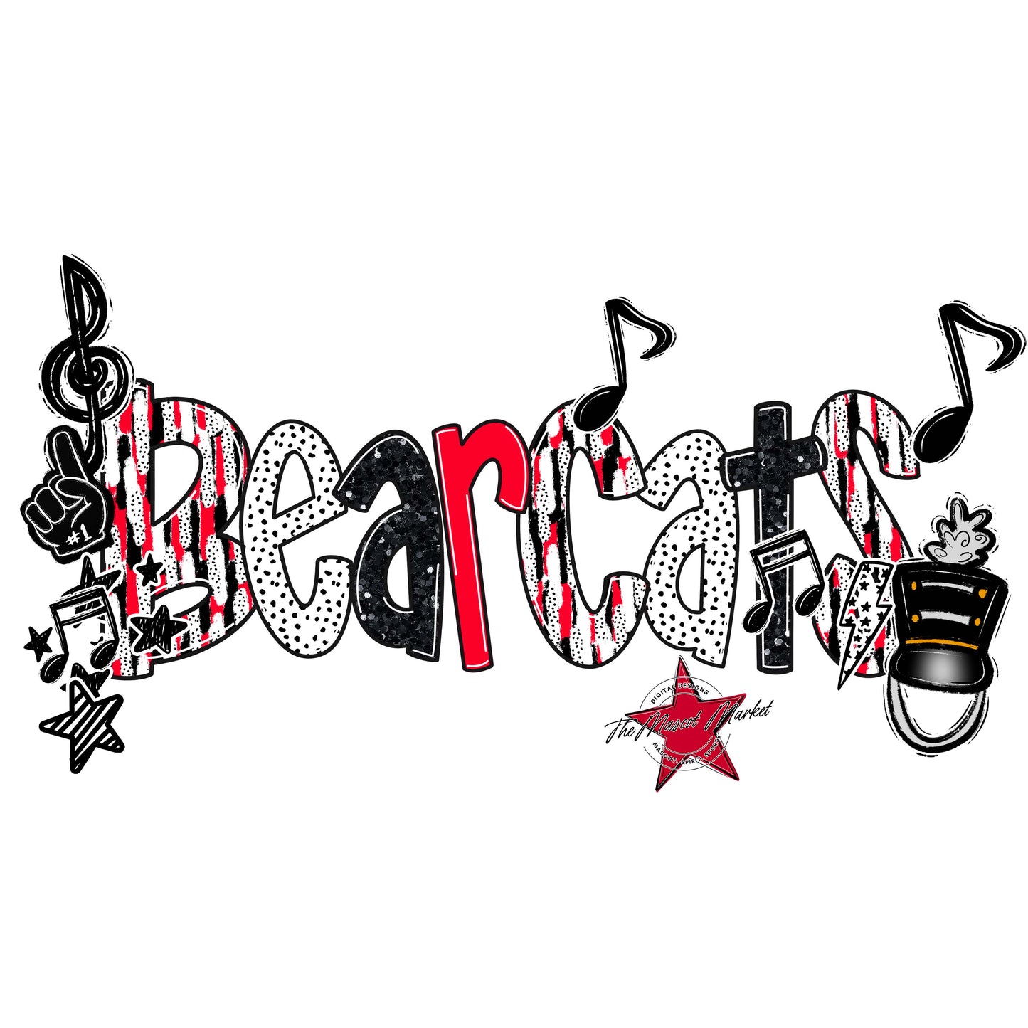 Bearcats Band Scrape-Red