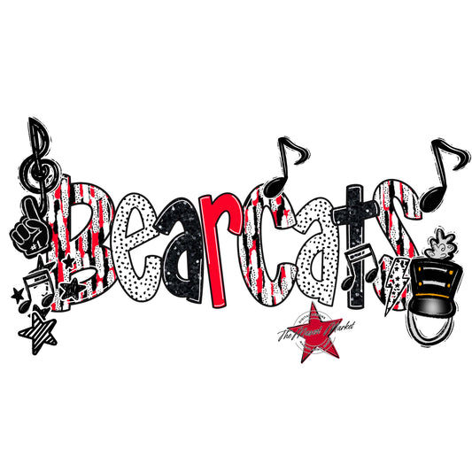 Bearcats Band Scrape-Red