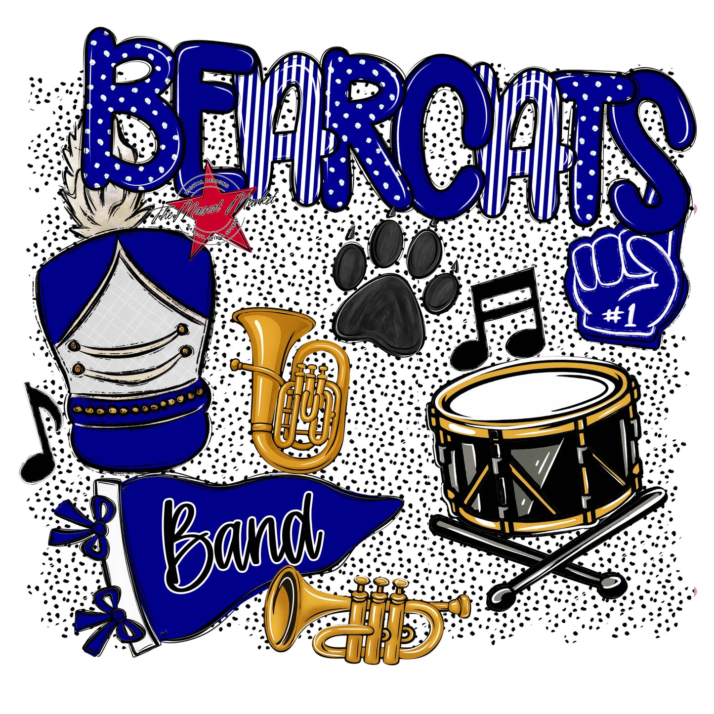 Bearcats Band Spirit-Blue