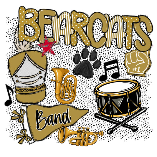Bearcats Band Spirit-Gold