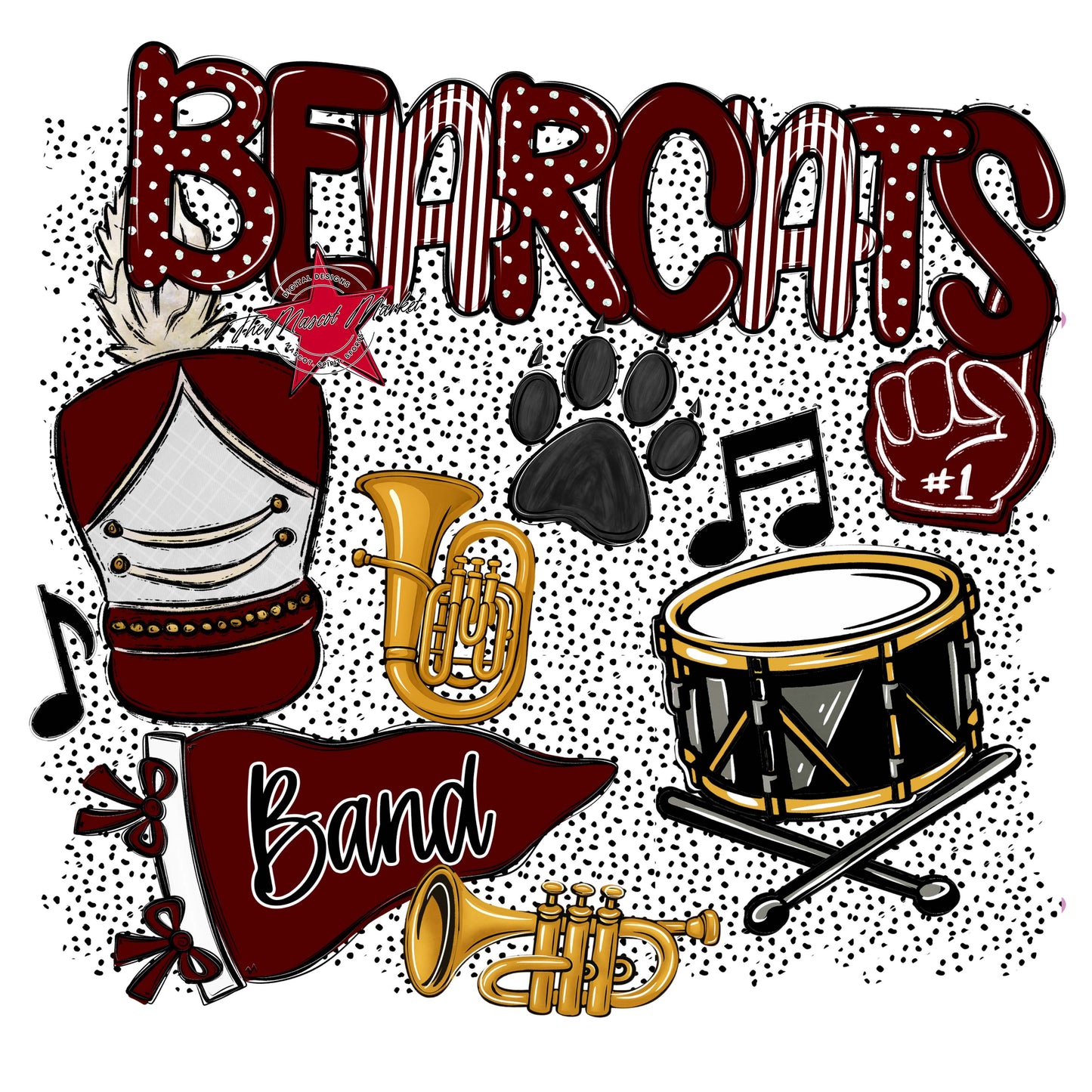 Bearcats Band Spirit-Maroon
