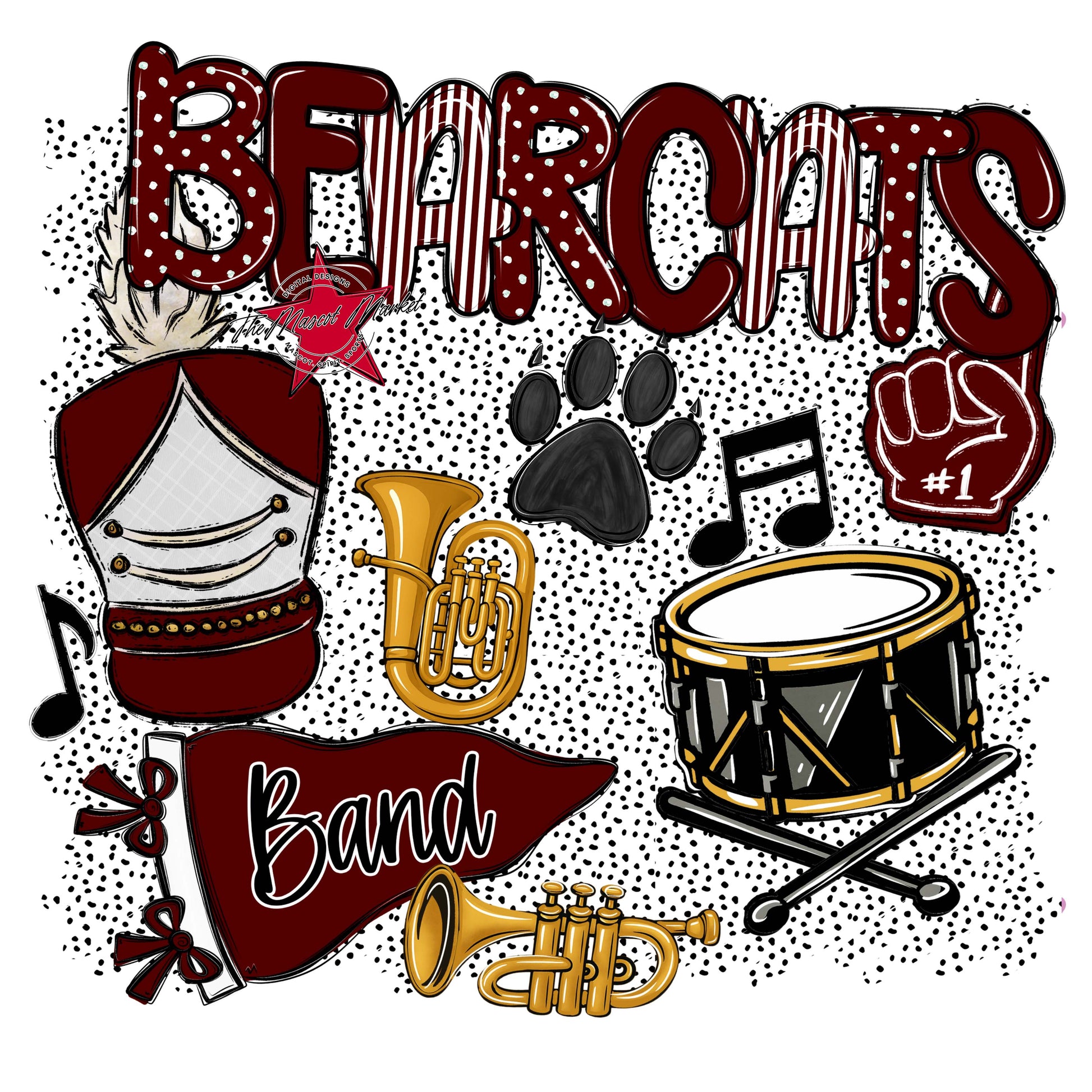 Bearcats Band Spirit-Maroon
