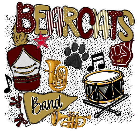 Bearcats Band Spirit-Maroon & Gold