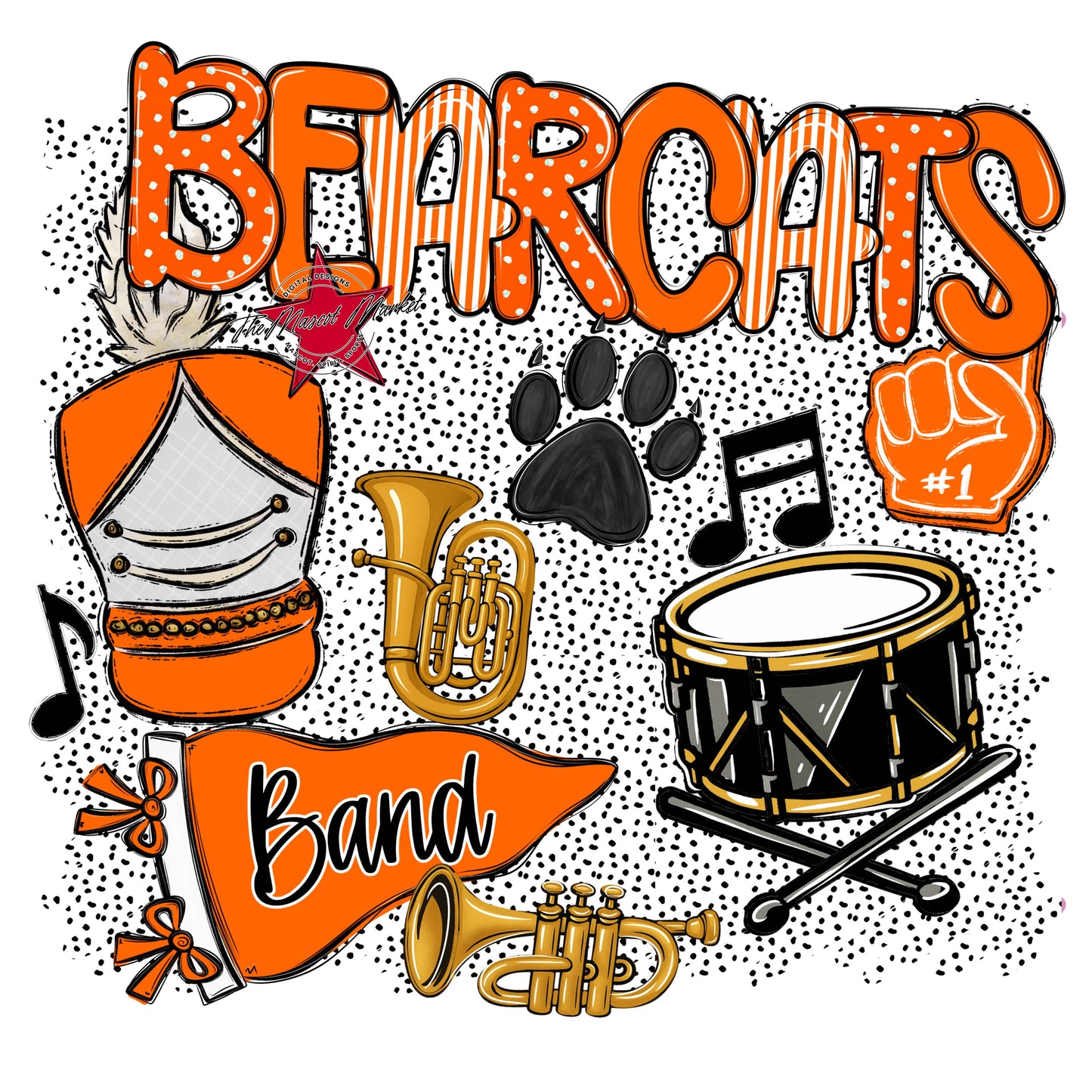 Bearcats Band Spirit-Orange