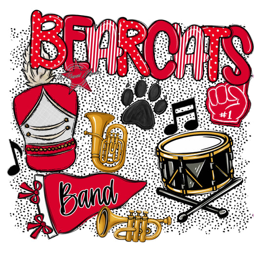 Bearcats Band Spirit-Red