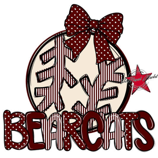 Bearcats Baseball-Softball Spirit Design-Maroon
