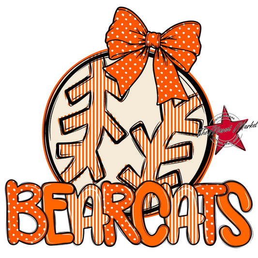 Bearcats Baseball-Softball Spirit Design-Orange