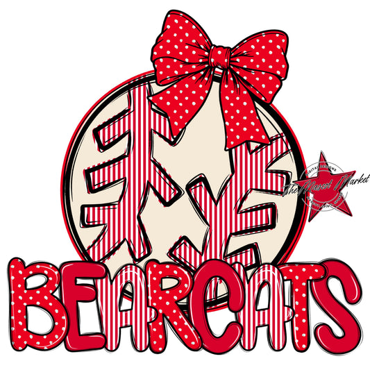 Bearcats Baseball-Softball Spirit Design-Red