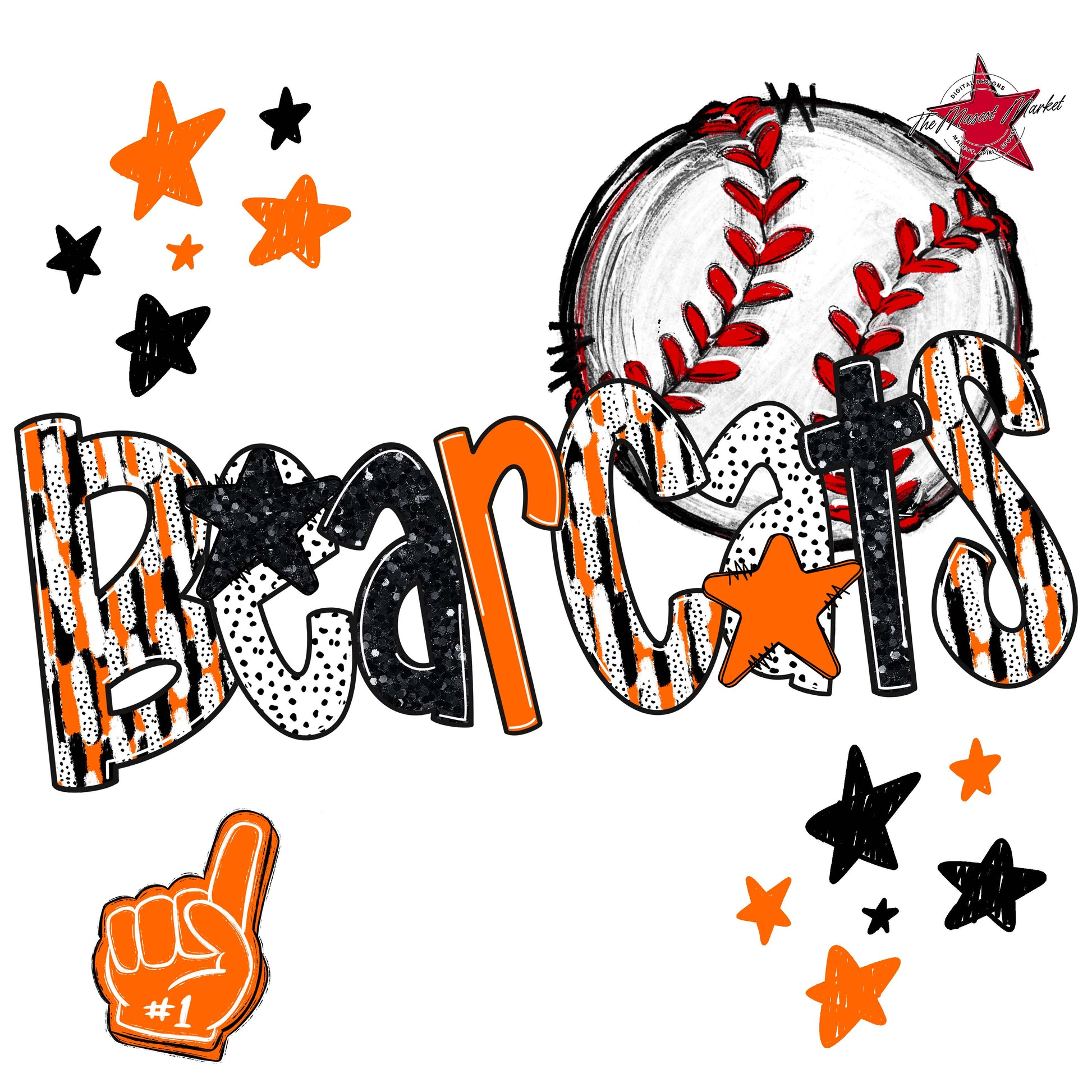 Bearcats Baseball Scrape-Orange