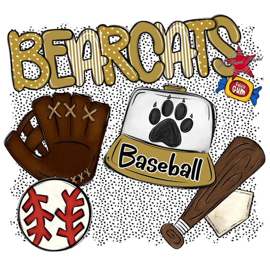 Bearcats Baseball Spirit-Gold