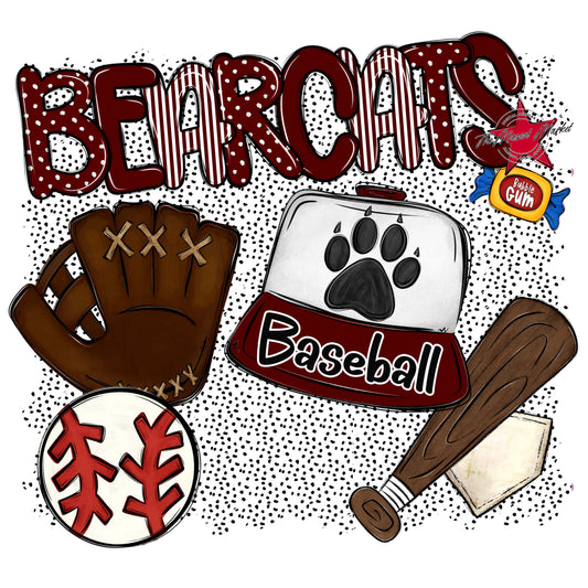 Bearcats Baseball Spirit-Maroon