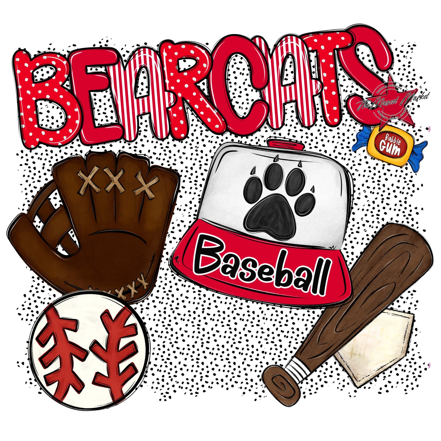 Bearcats Baseball Spirit-Red