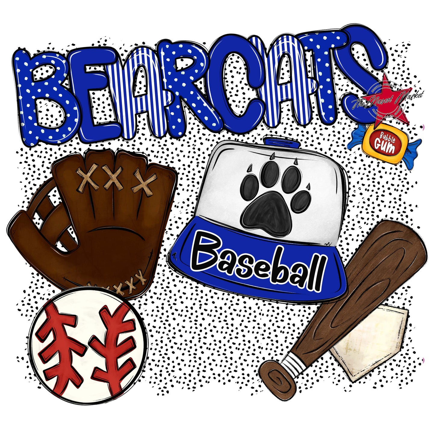 Bearcats Baseball Spirit-Royal Blue