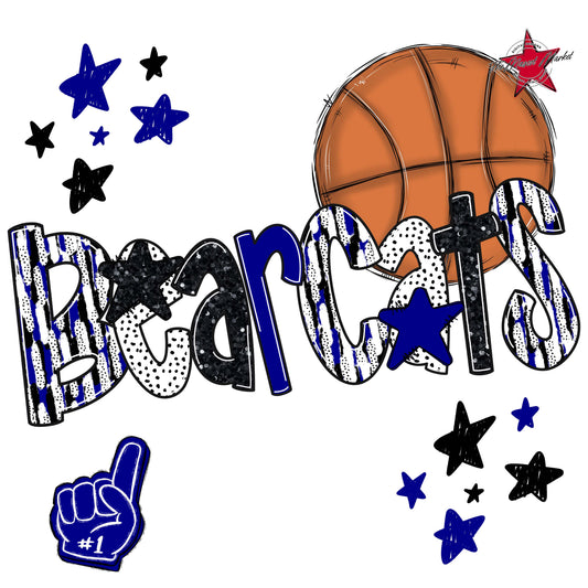 Bearcats Basketball Scrape-Blue