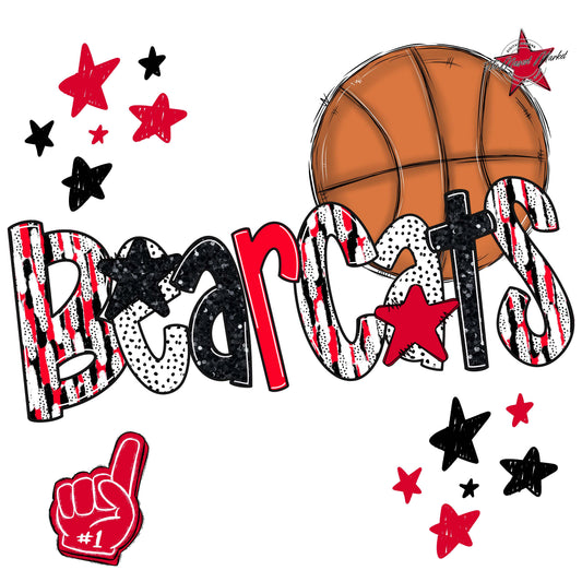 Bearcats Basketball Scrape-Red