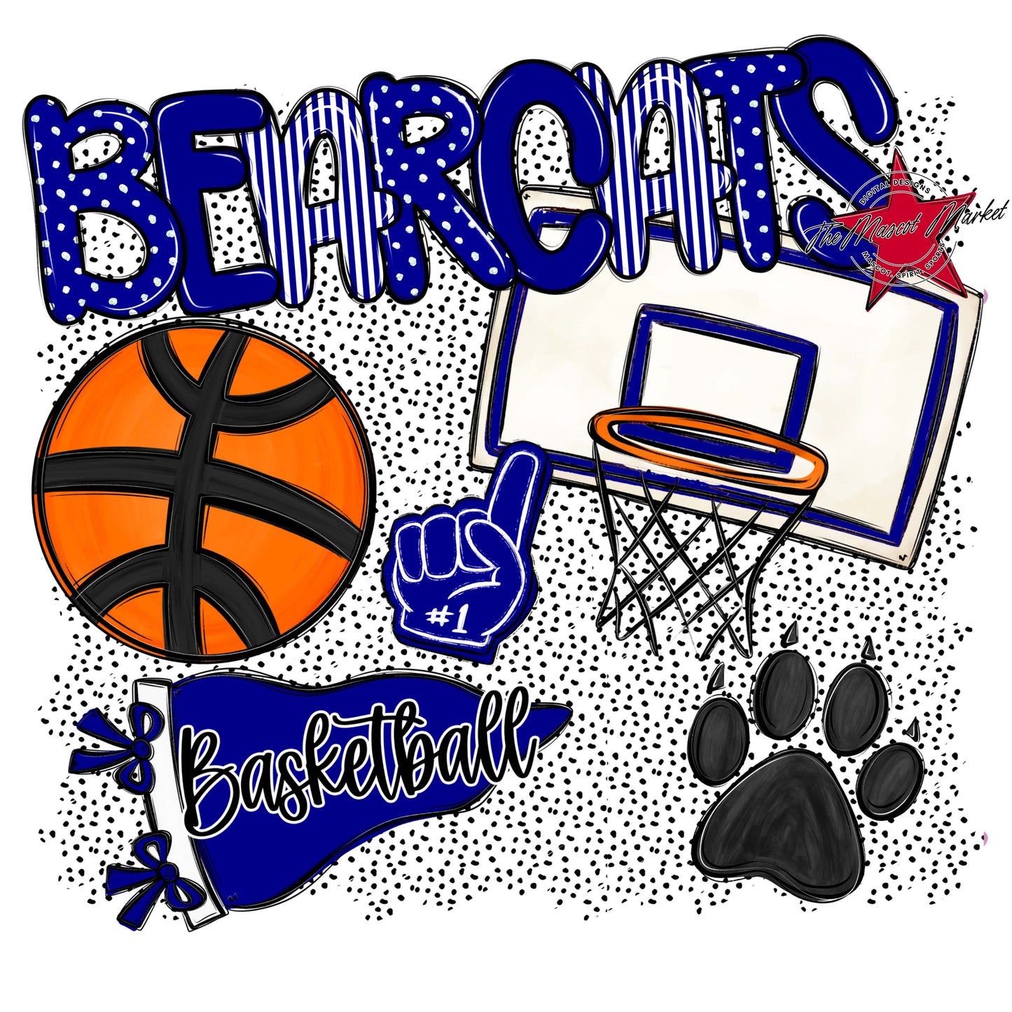 Bearcats Basketball Spirit-Blue