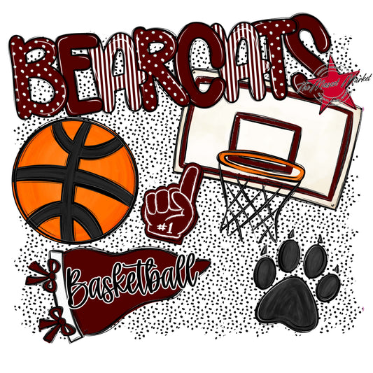 Bearcats Basketball Spirit-Maroon