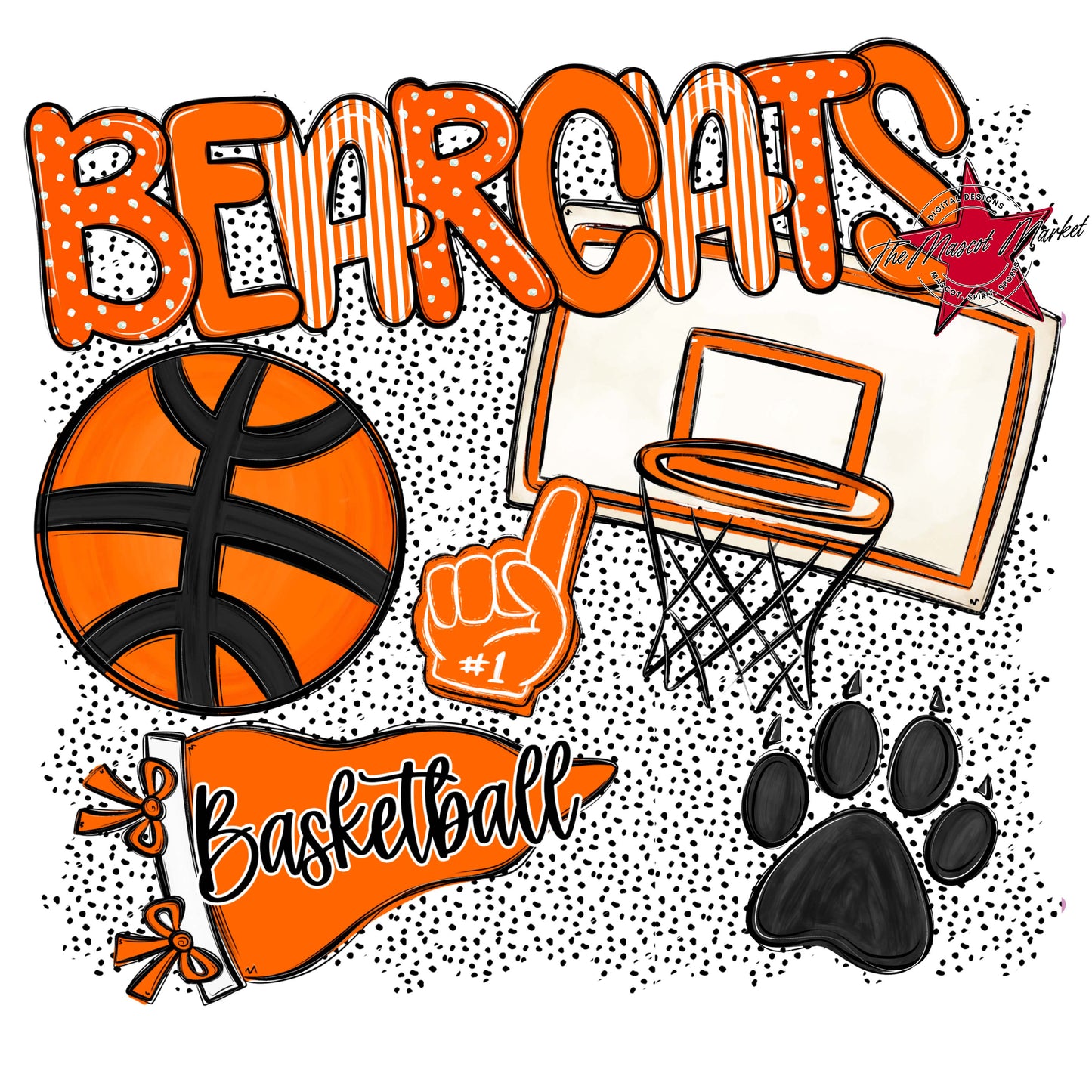 Bearcats Basketball Spirit-Orange