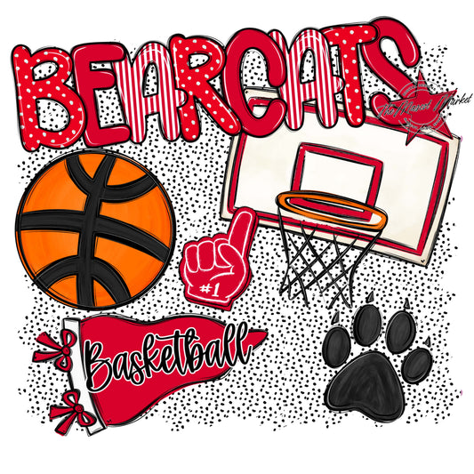 Bearcats Basketball Spirit-Red