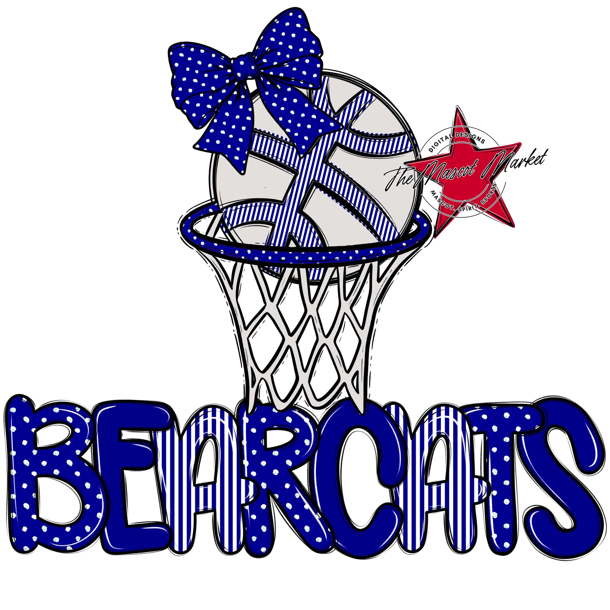 Bearcats Basketball Spirit Design-Blue