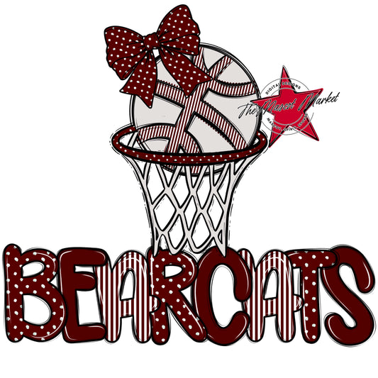 Bearcats Basketball Spirit Design-Maroon