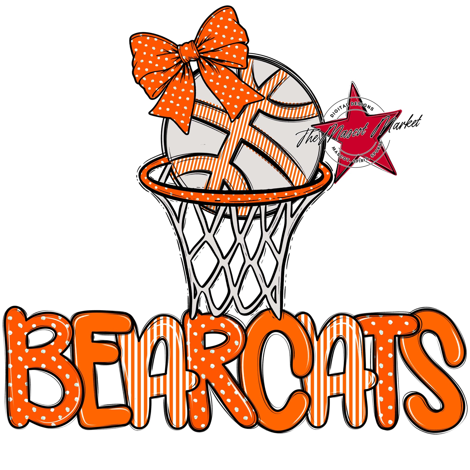 Bearcats Basketball Spirit Design-Orange