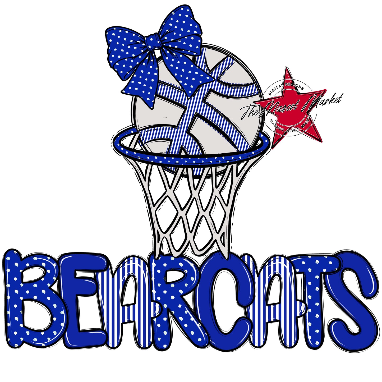 Bearcats Basketball Spirit Design-Royal Blue