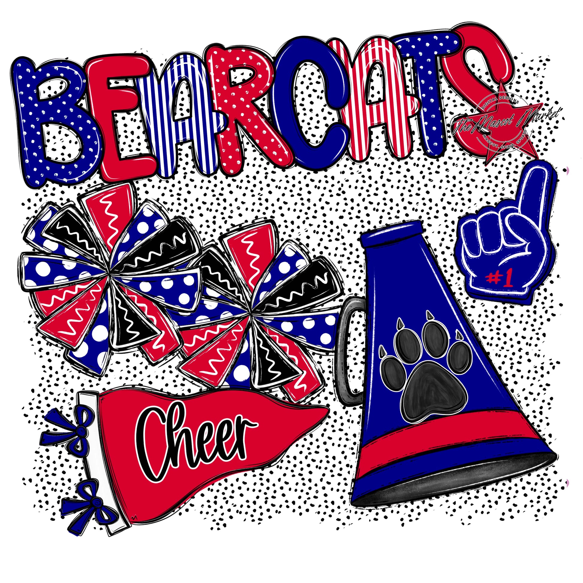 Bearcats Cheer Spirit-Blue & Red