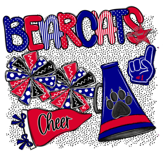 Bearcats Cheer Spirit-Blue & Red