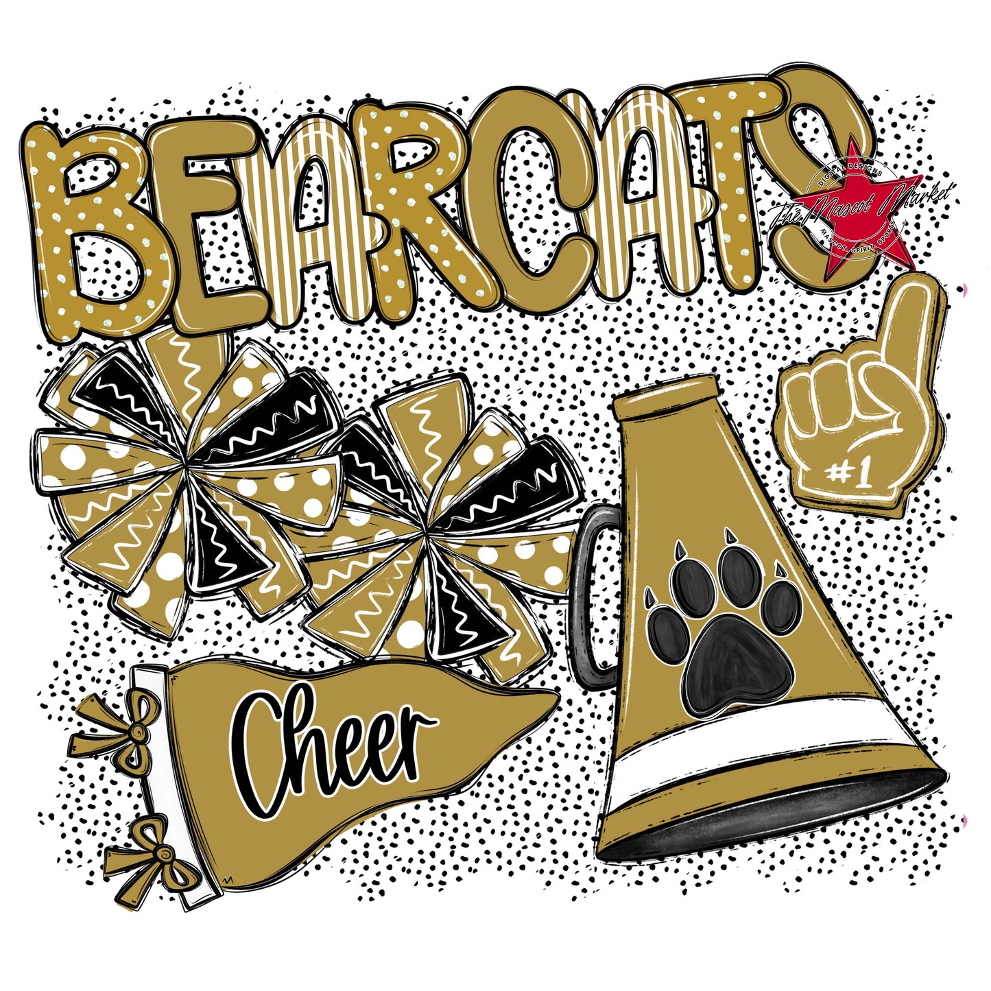 Bearcats Cheer Spirit-Gold