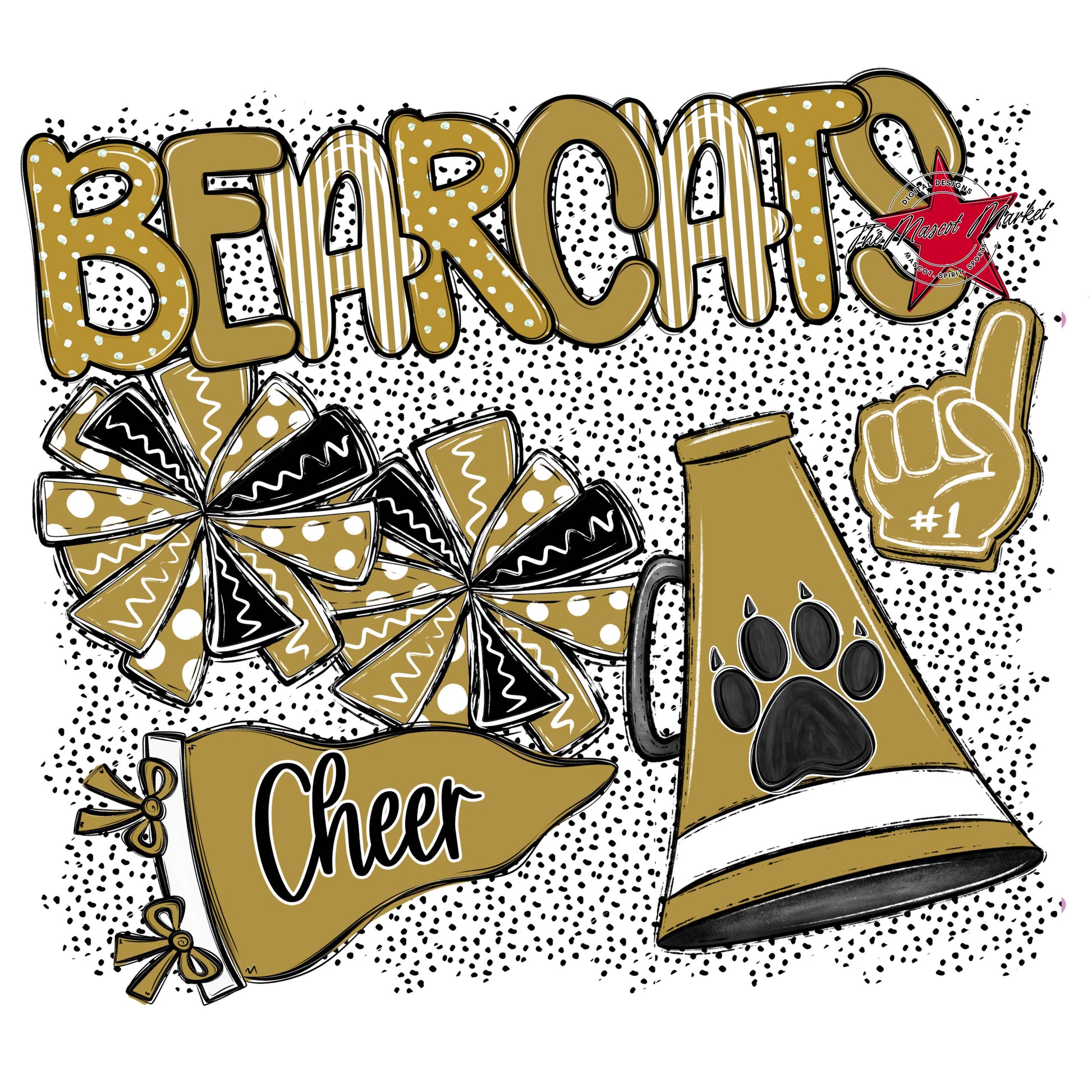 Bearcats Cheer Spirit-Gold