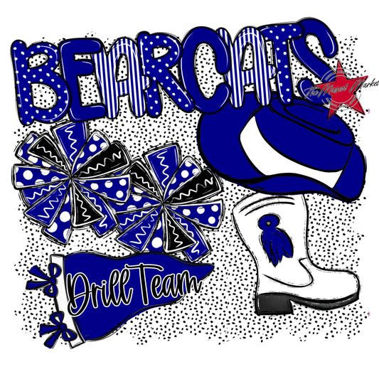 Bearcats Drillteam Spirit-Blue