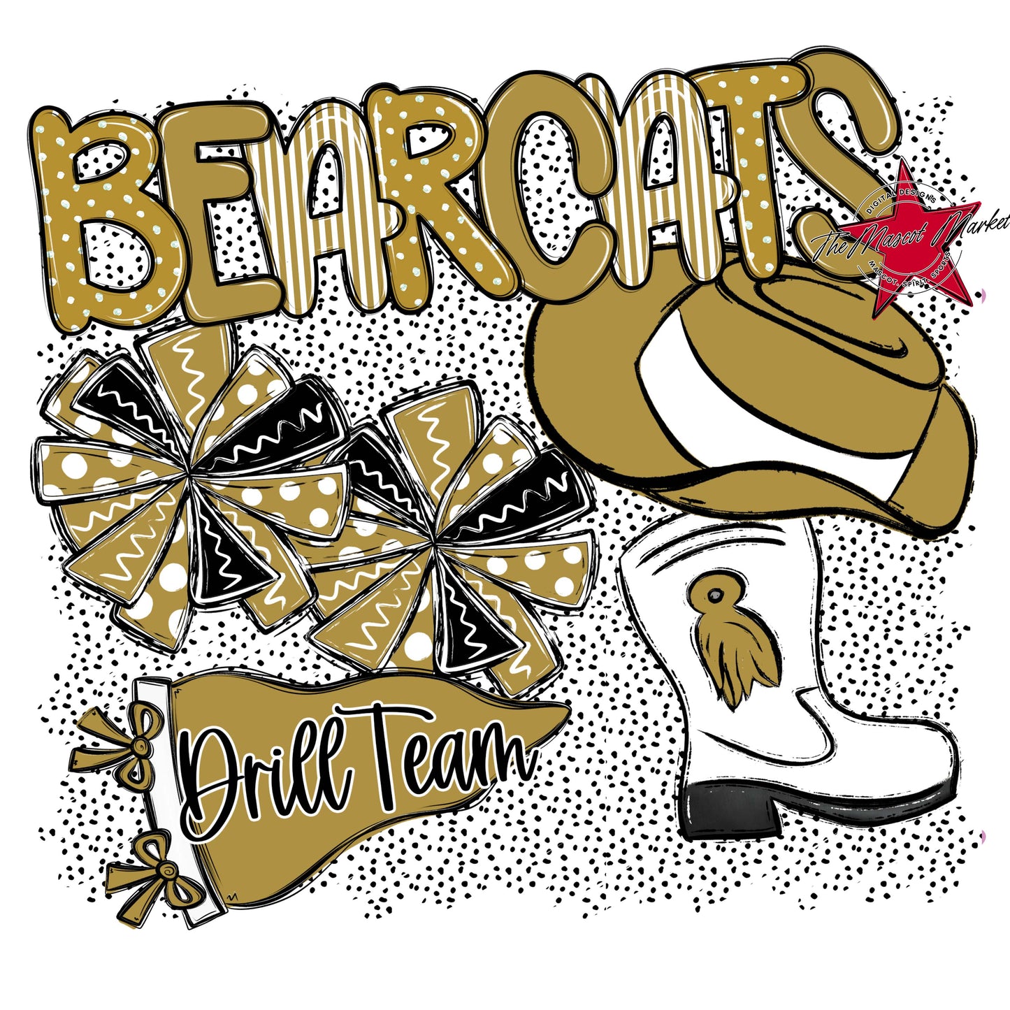 Bearcats Drillteam Spirit-Gold